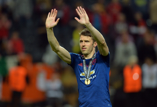 맨유 새 주장이 된 캐릭 모습. [EPA=연합뉴스 자료사진]